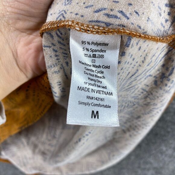 LulaRoe T-Shirt Women M Medium Orange Geometric Short Sleeve Round Neck Casual - Picture 6 of 9